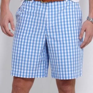 Vineyard Vines Blue Gingham Breaker Shorts Sz 34